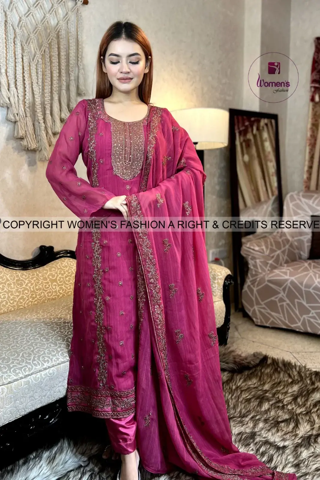 Georgette 4 Pices Unstitched Dress view 4