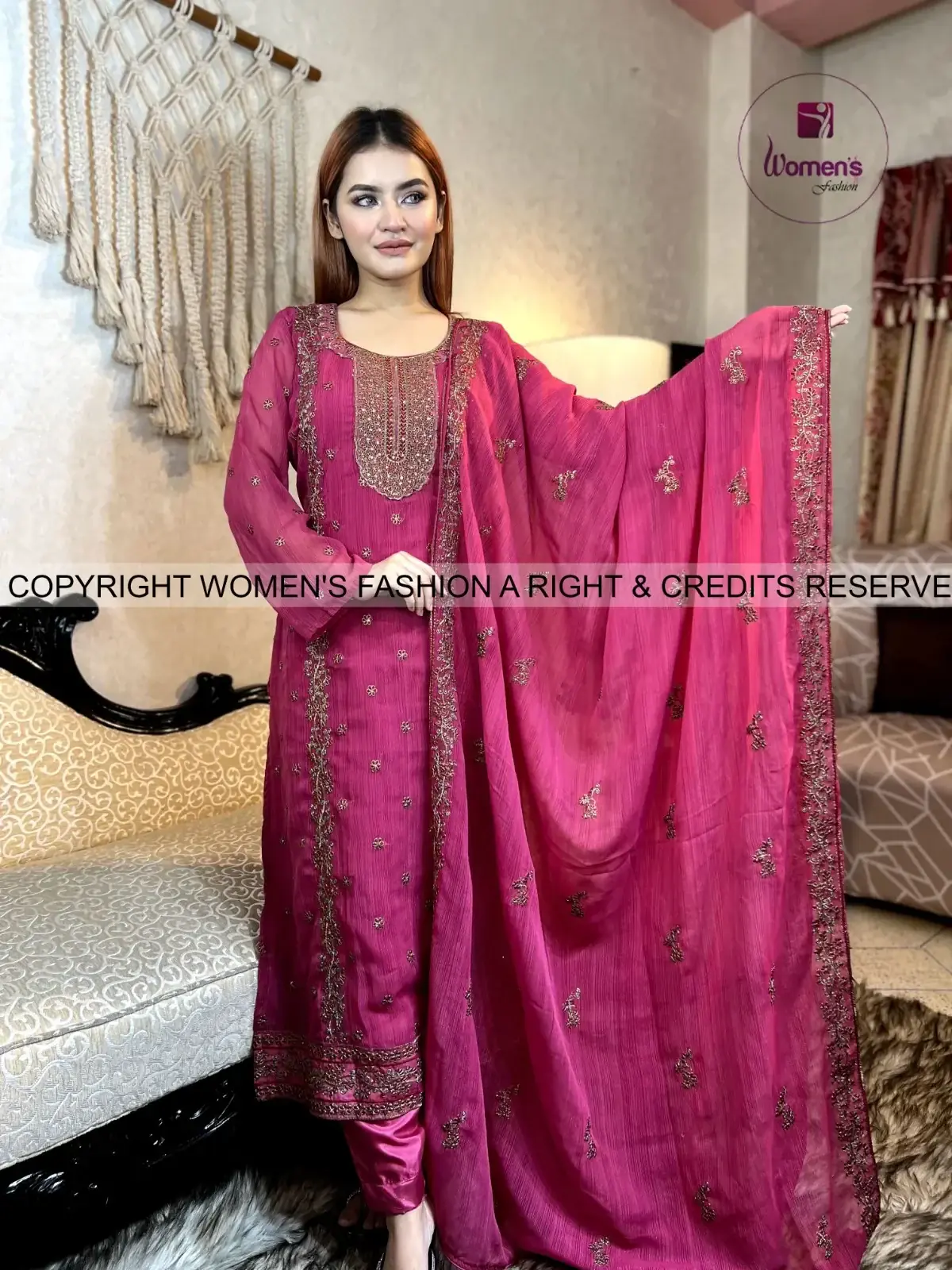 Georgette 4 Pices Unstitched Dress view 5