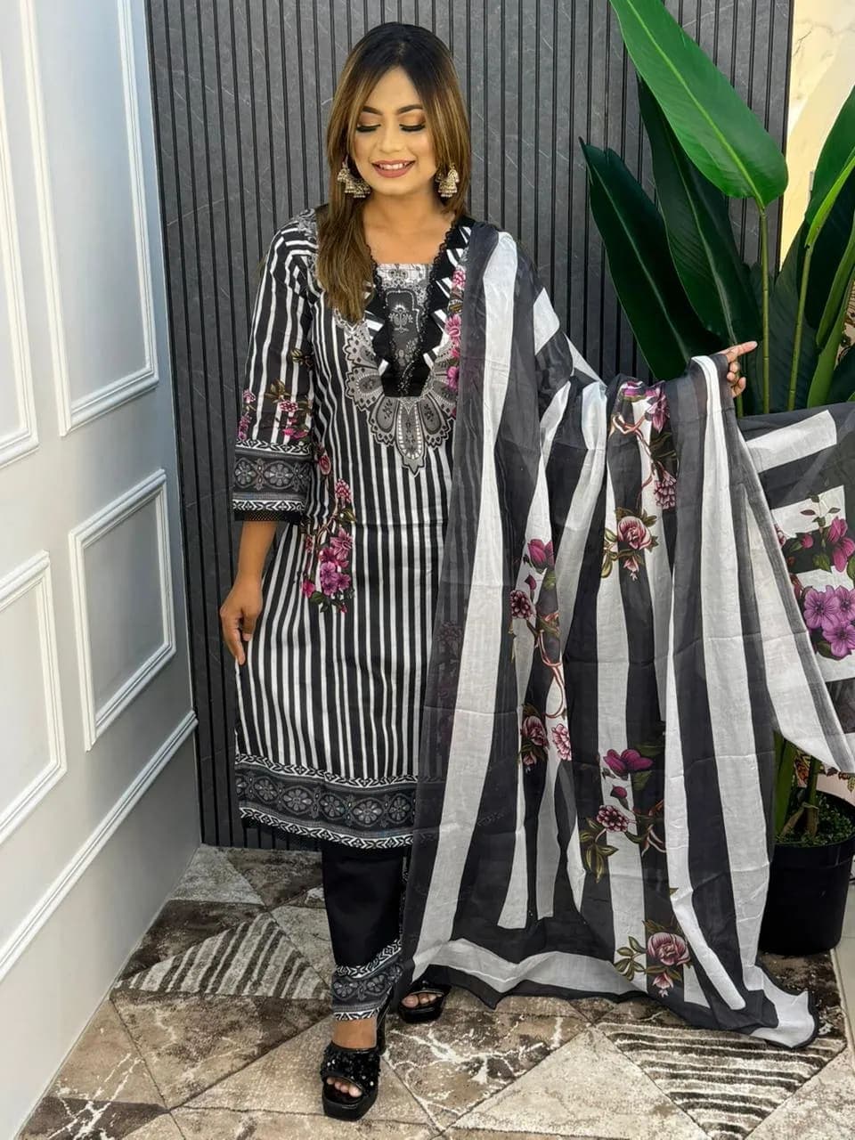 Stitched Cotton Dress