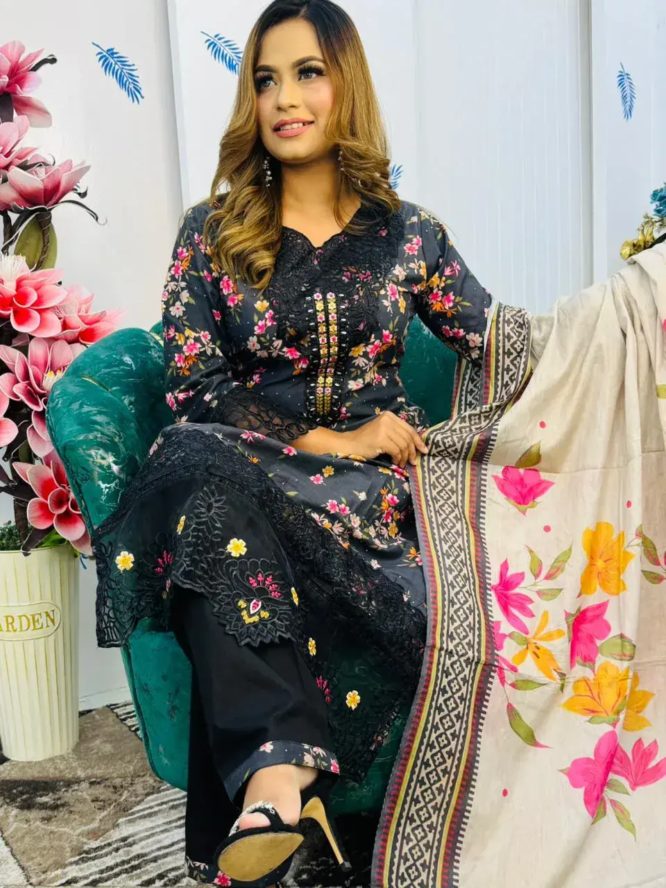 Stitched Cotton Dress view 2