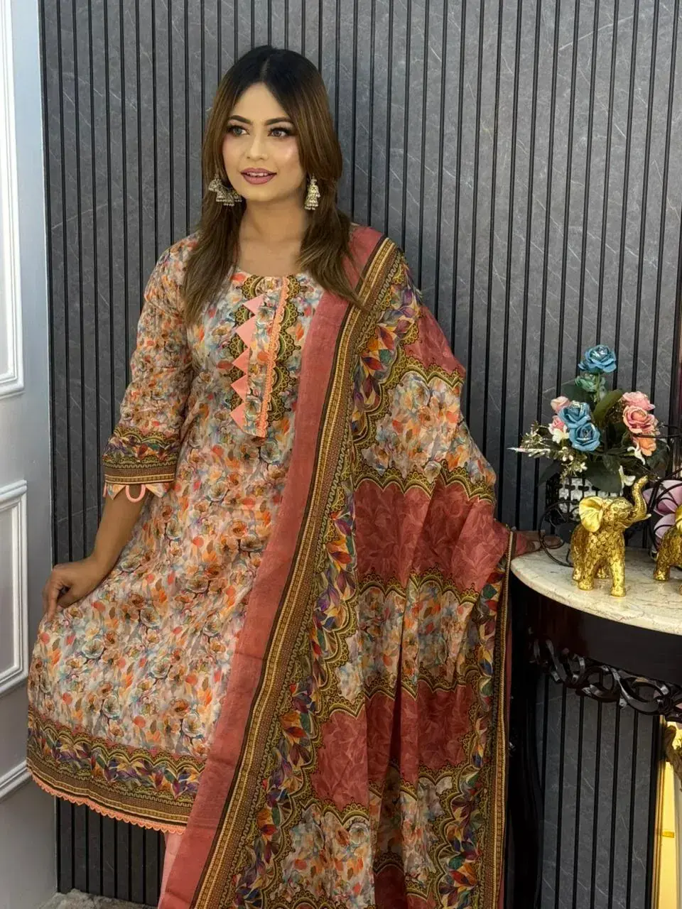 Stitched Cotton Dress view 6