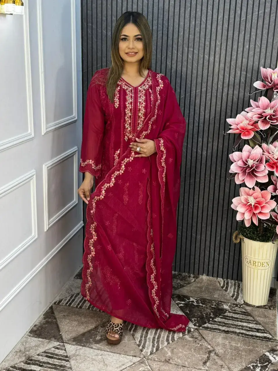 Unstitched Georgette 4 Pices Dress view 2