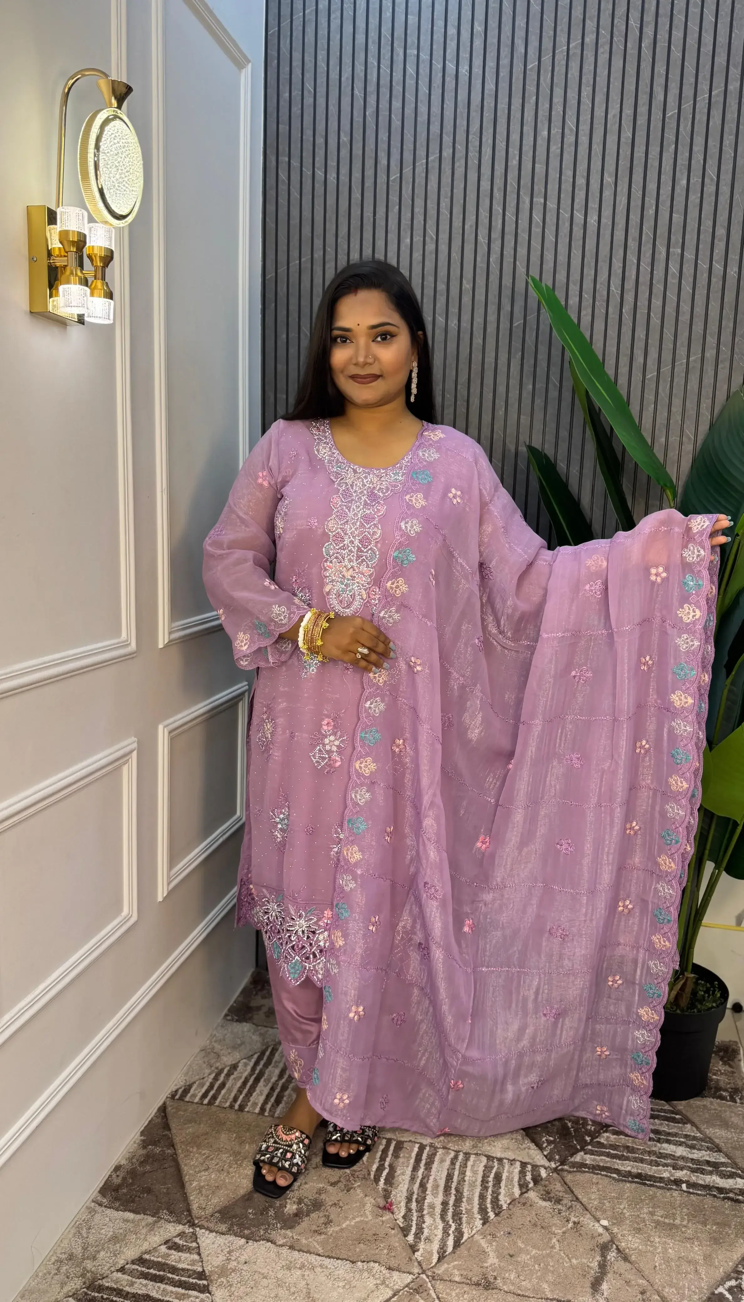 Unstitched Arabian Silk 4pices Dress