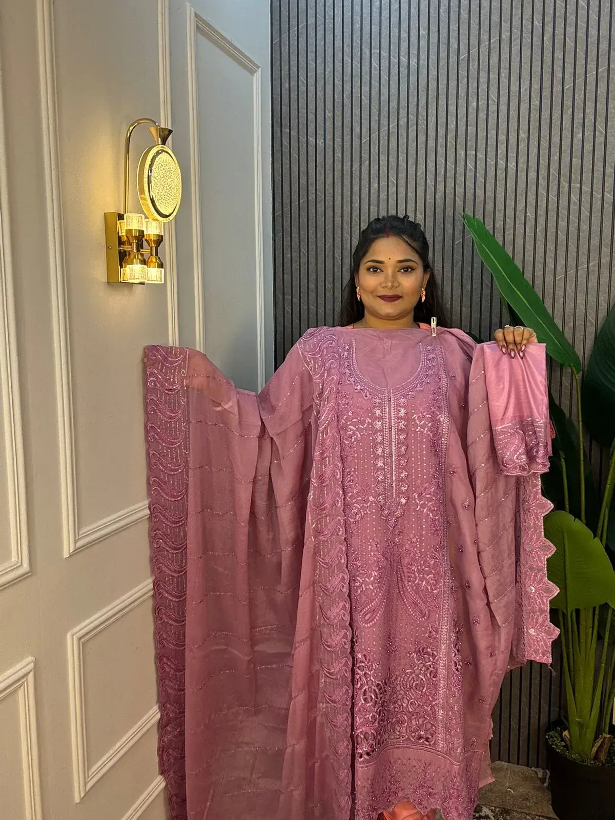 Unstitched Star Georgette 4 Pices Dress view 3