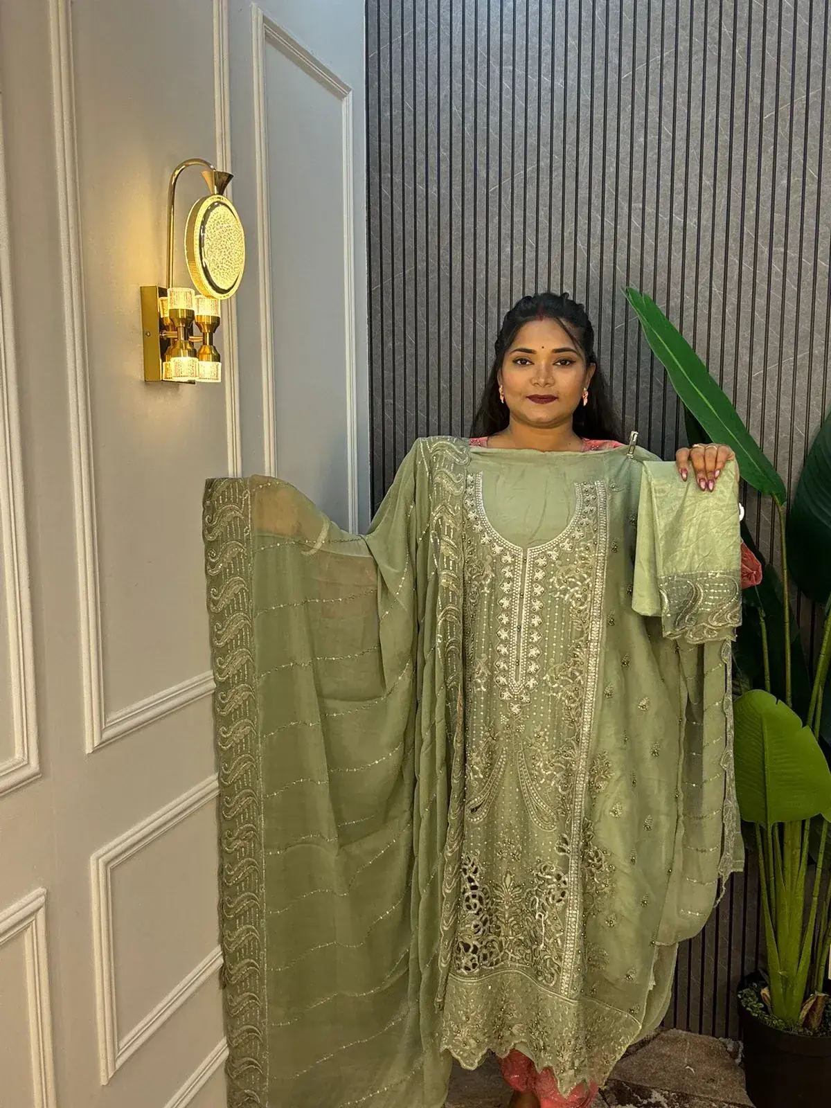 Unstitched Star Georgette 4 Pices Dress view 4